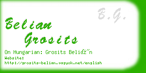 belian grosits business card